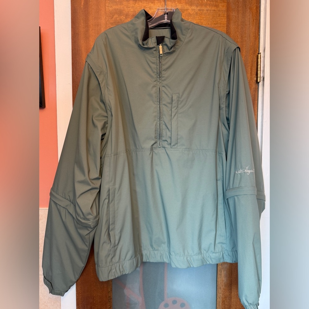 Walter Hagen Men’s Sage Green Convertible Sleeve Nylon Golf Jacket Vest -XL